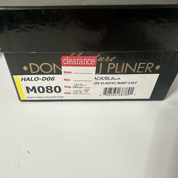 Couture Donald J. Pliner Black Authentic Leather Flats Size 8 - Picture 5 of 8